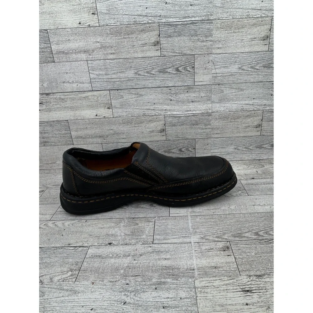 Born Men Black Leather Slip On Moc Toe Loafers Shoes M3663 CCI15 Size‎ 12M